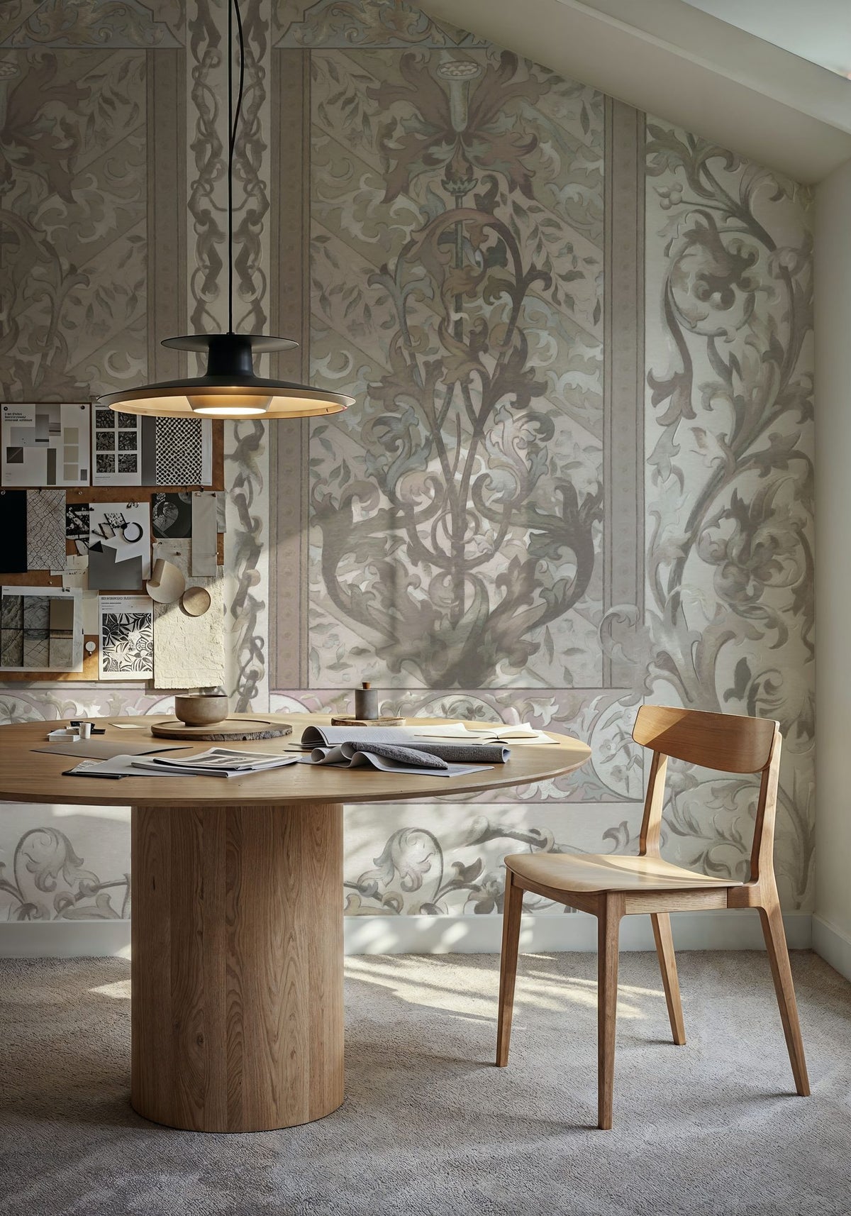 Plant Fantasy Ornament, Beige Mural Wallpaper - room preview 05