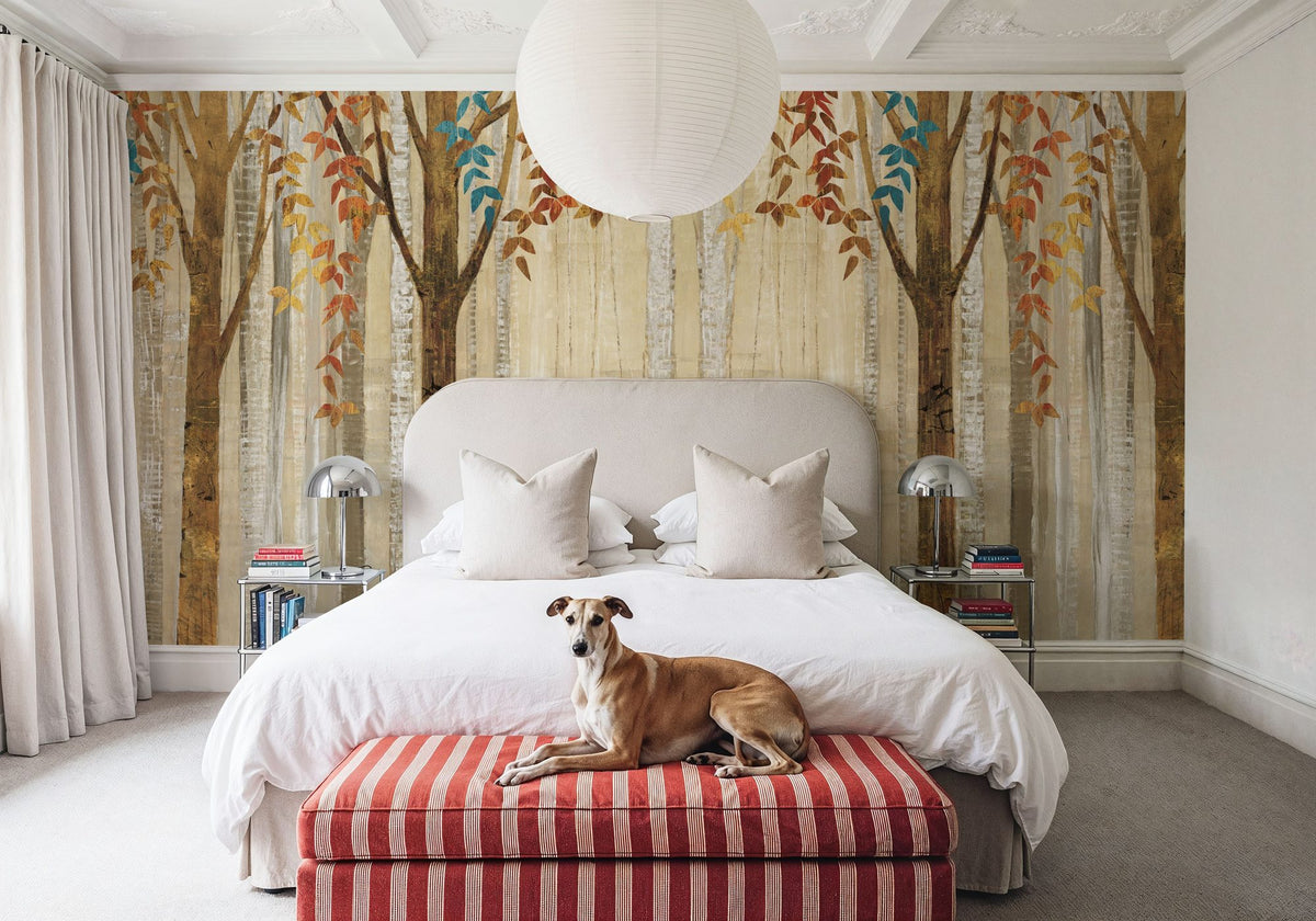 Down to the Woods Autumn Mural Wallpaper - room preview 05