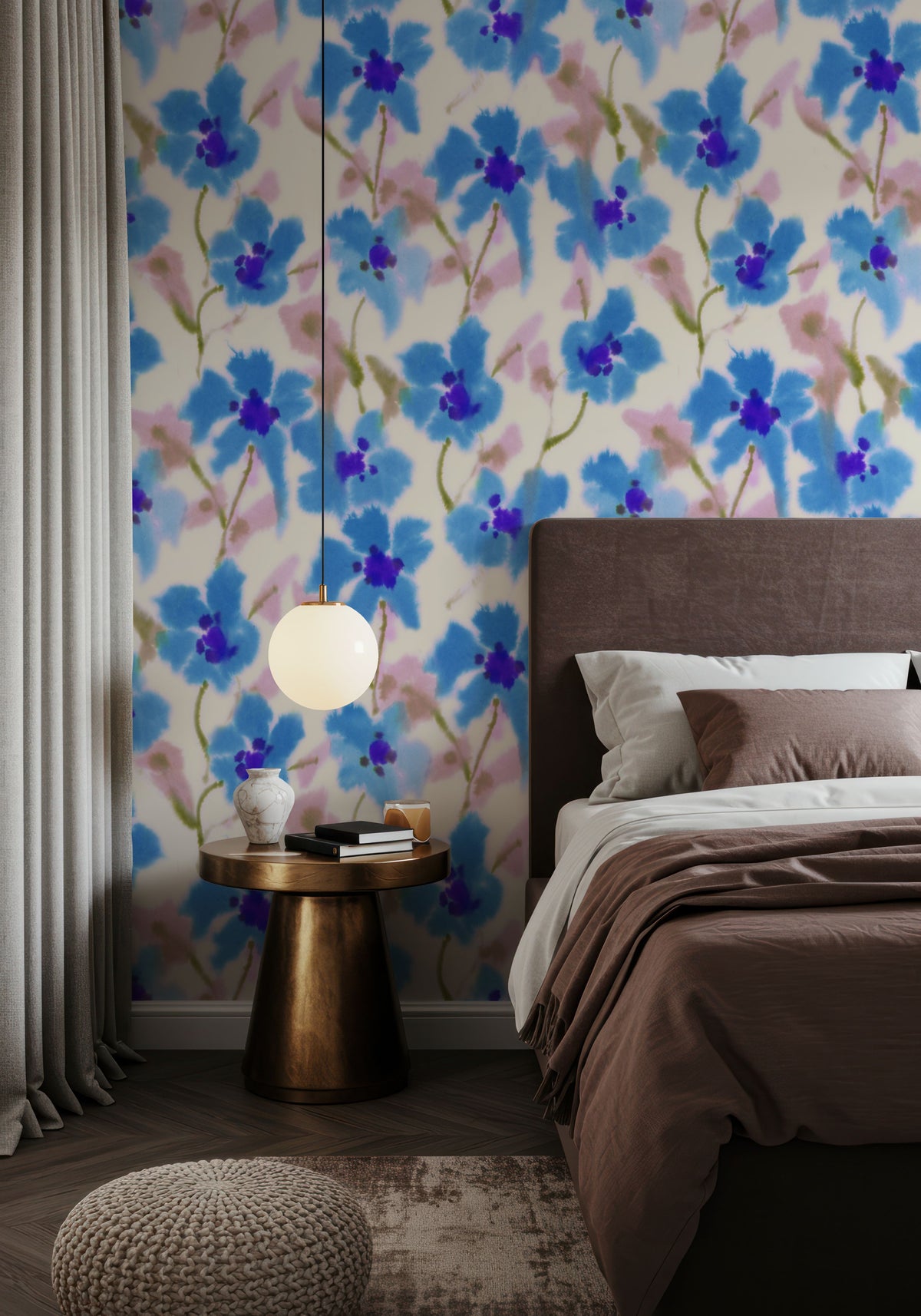 Fuzzy Florals Mural Wallpaper - room preview 05