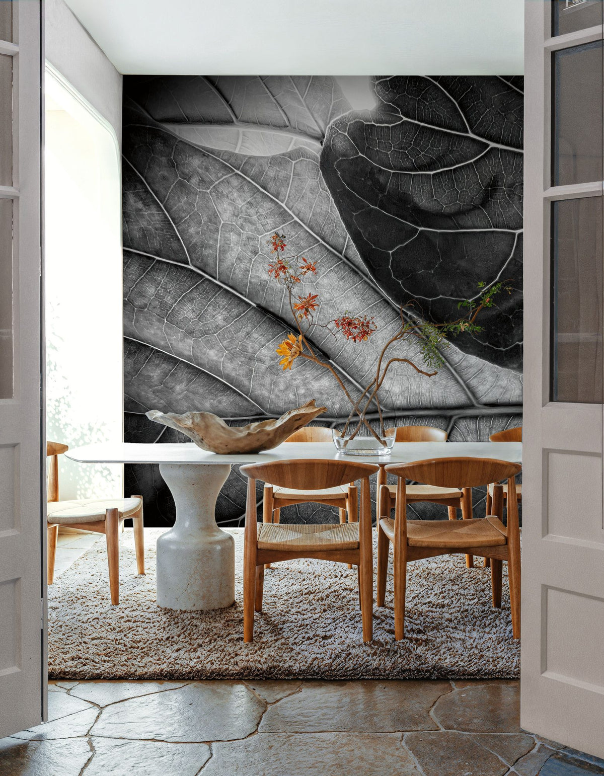 Sunlit Leaf II Mural Wallpaper - room preview 05