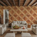 Timber Mosaic Mural Wallpaper - room preview 05