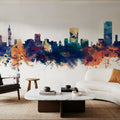 Pretoria South Africa Skyline Blue & Bronze Mural Wallpaper - room preview 05