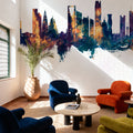 Riyadh Saudi Arabia Skyline Blue & Bronze Mural Wallpaper - room preview 05