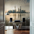 Pudong Sunrise Yellow Mural Wallpaper - room preview 05