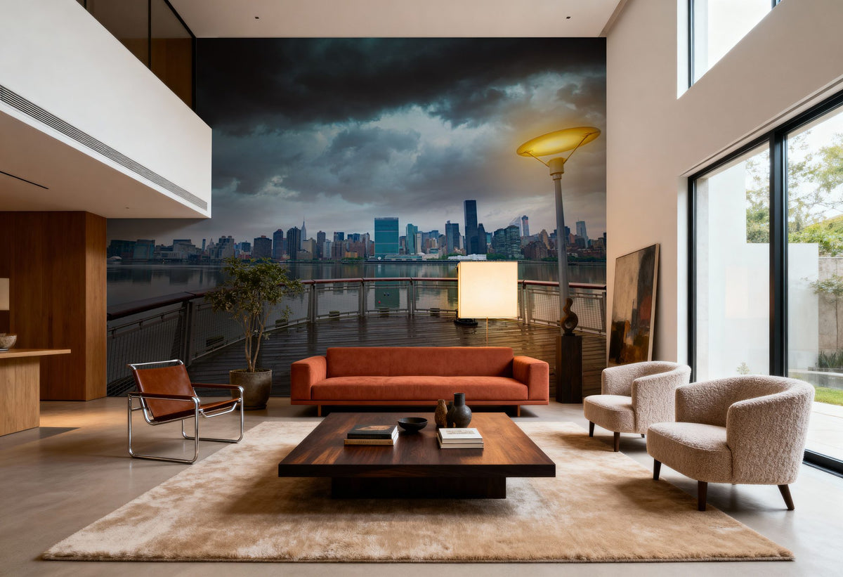 East River Dusk Mural Wallpaper - room preview 05