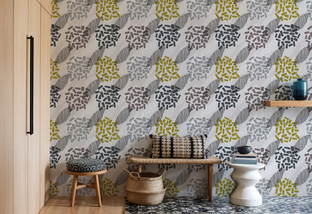 Happy Garden Abstract Mural Wallpaper - room preview 05