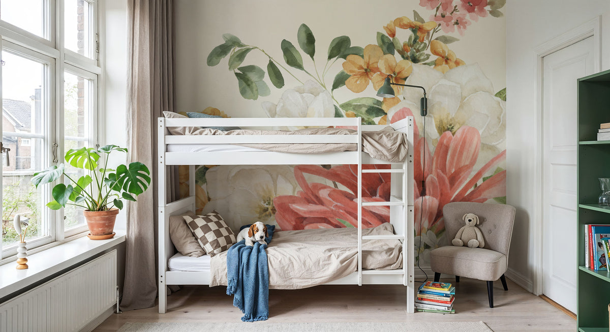 Amber Blossoms II Mural Wallpaper - room preview 05