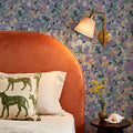 Floral Blossom Viola Mural Wallpaper - room preview 05
