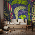 Trippy Forest Mural Wallpaper - room preview 05