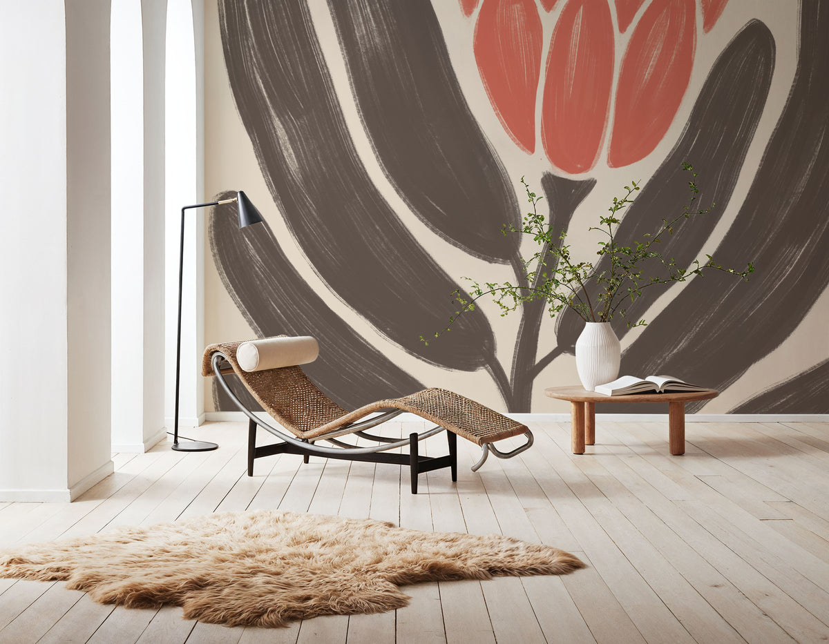 Simple Flowers I Mural Wallpaper - room preview 05