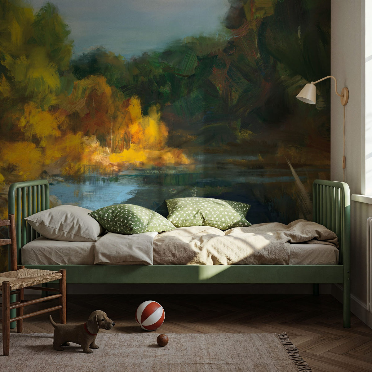 Autumn River Mural Wallpaper - room preview 05