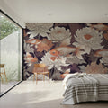 Dancing Fish, Dusty Orange Mural Wallpaper - room preview 05