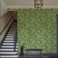 Autumn Berries, Blue Mural Wallpaper - room preview 05