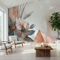 Floral Watercolor Abstract Bright Mural Wallpaper - room preview 05
