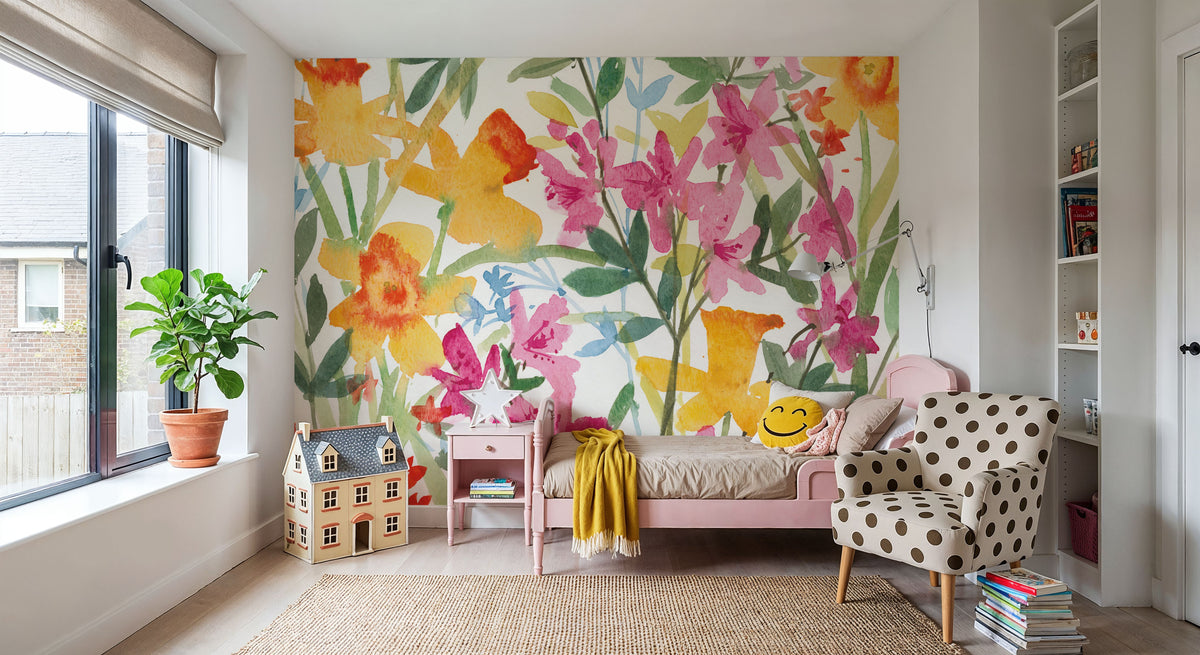 April Flowers Mural Wallpaper - room preview 05