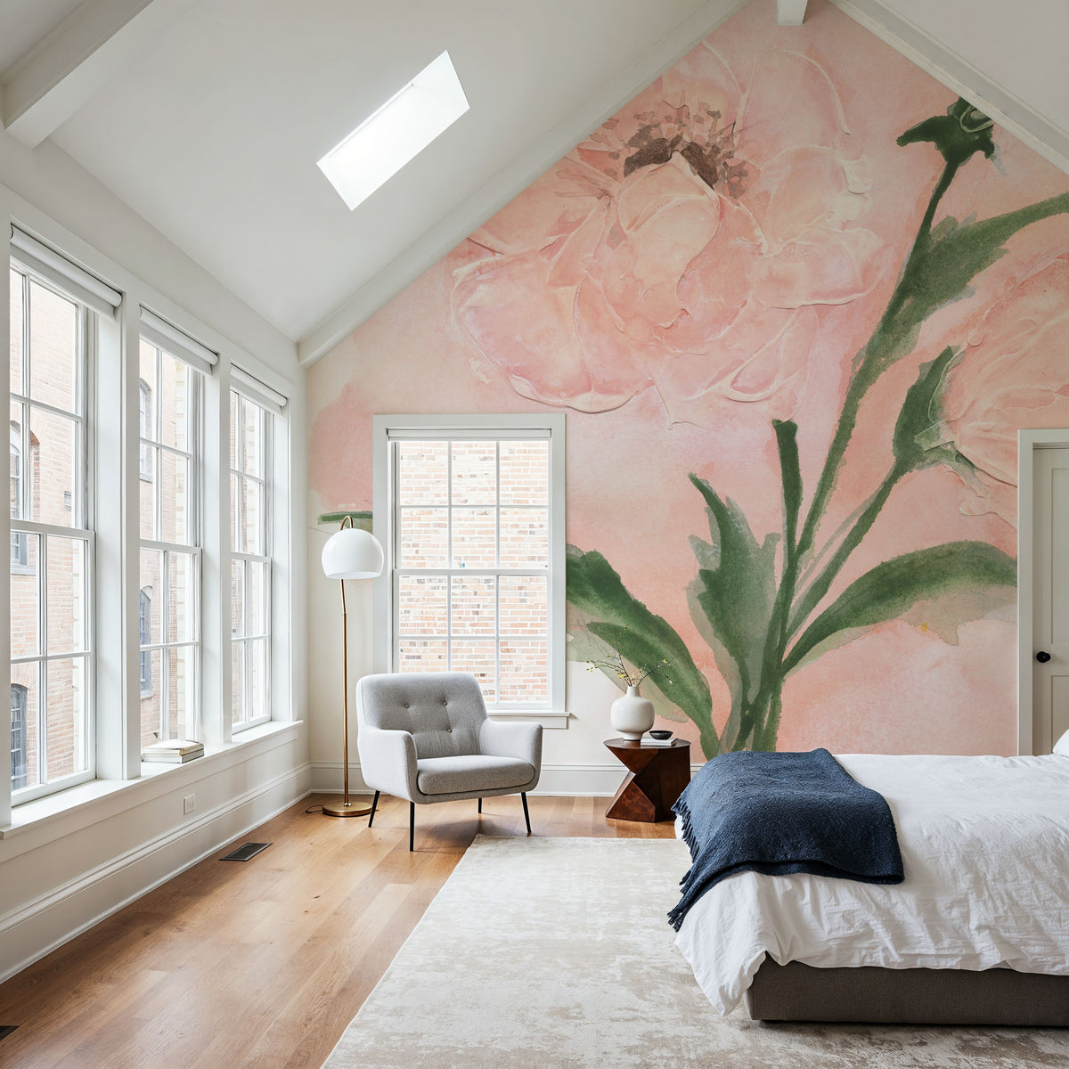 Dimensional Poppy I Mural Wallpaper - room preview 05