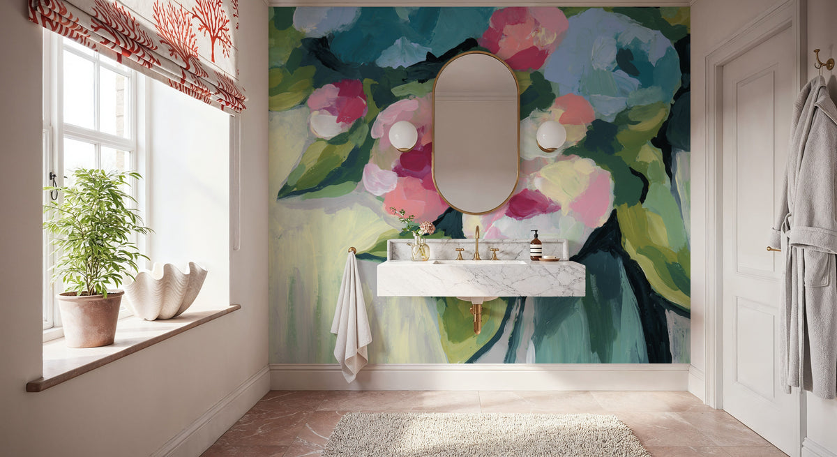Spring Florals in Vase II Mural Wallpaper - room preview 05