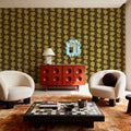 Ditsy Floral Clusters, Mud Mural Wallpaper - room preview 05