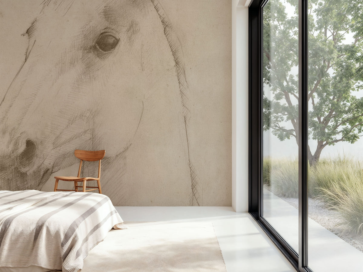 Caesar on Aged Paper Mural Wallpaper - room preview 05