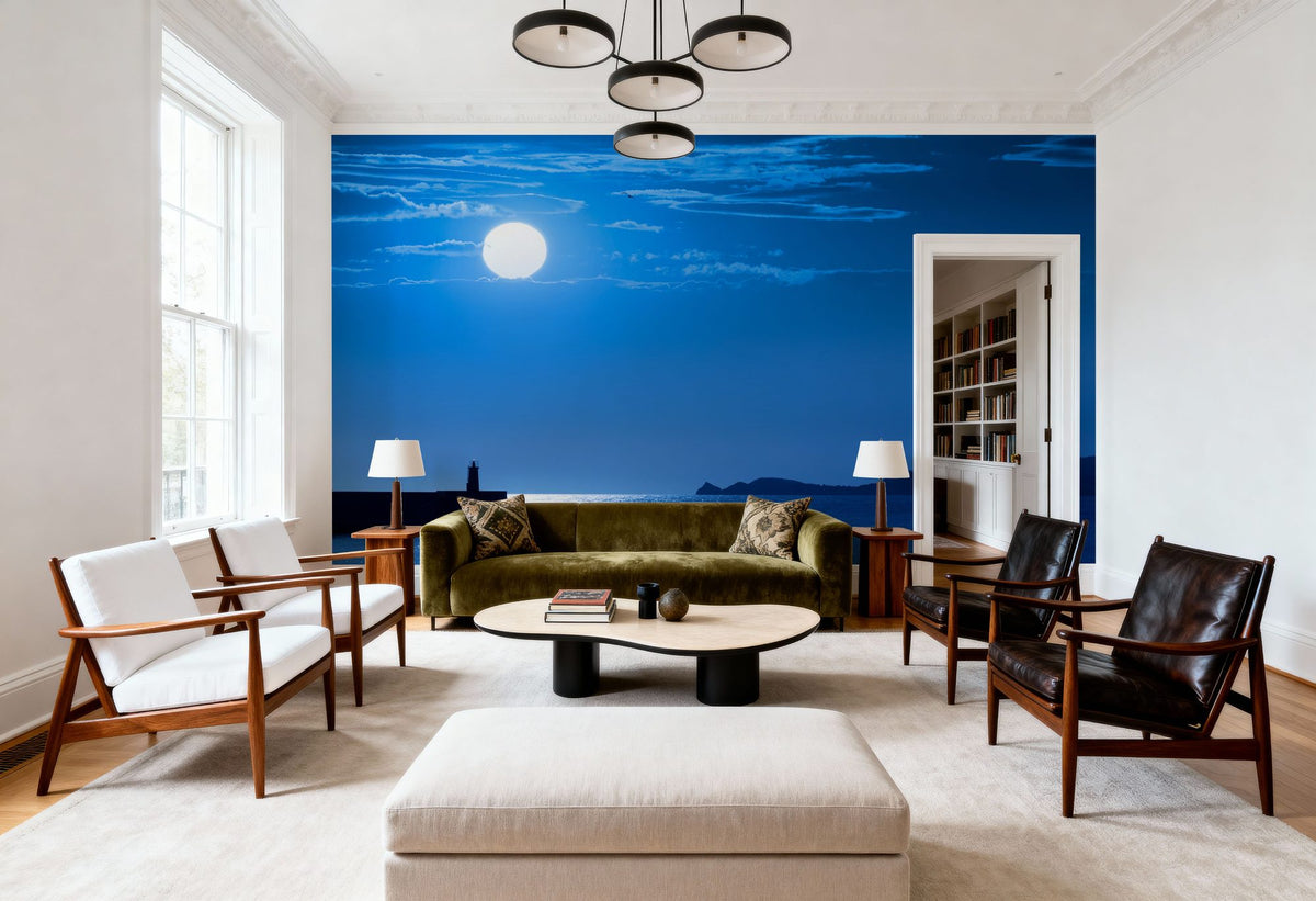 Blue Sunrise Mural Wallpaper - room preview 05