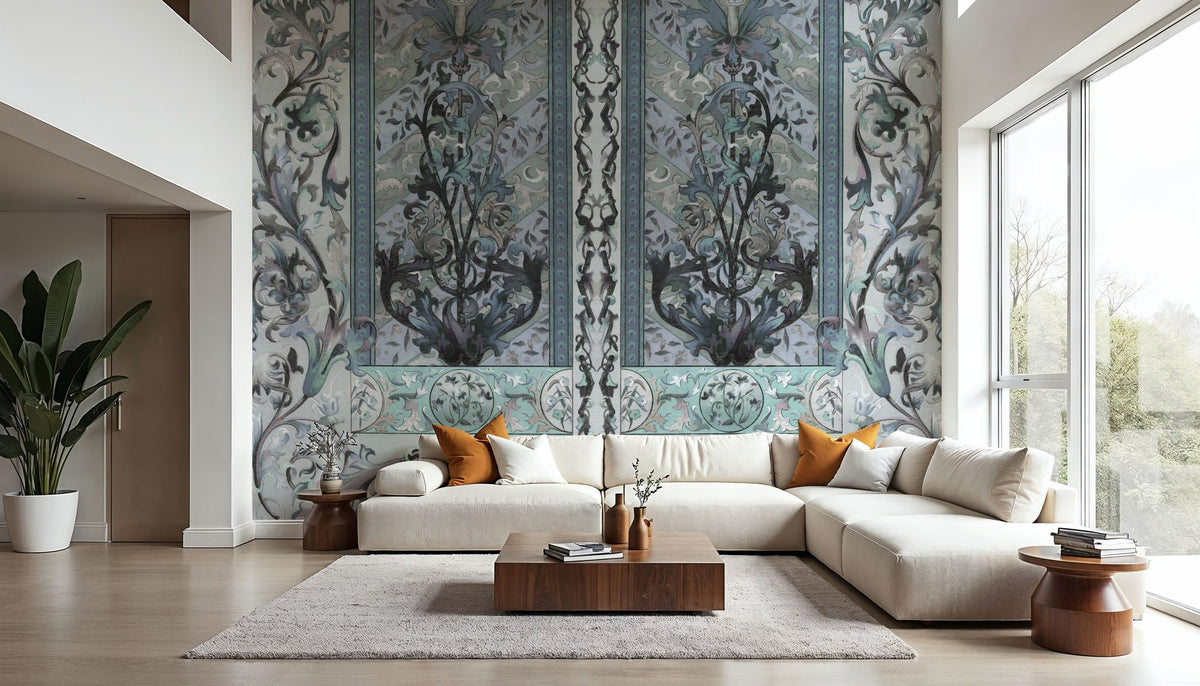 Plant Fantasy Ornament, Dove Mural Wallpaper - room preview 05