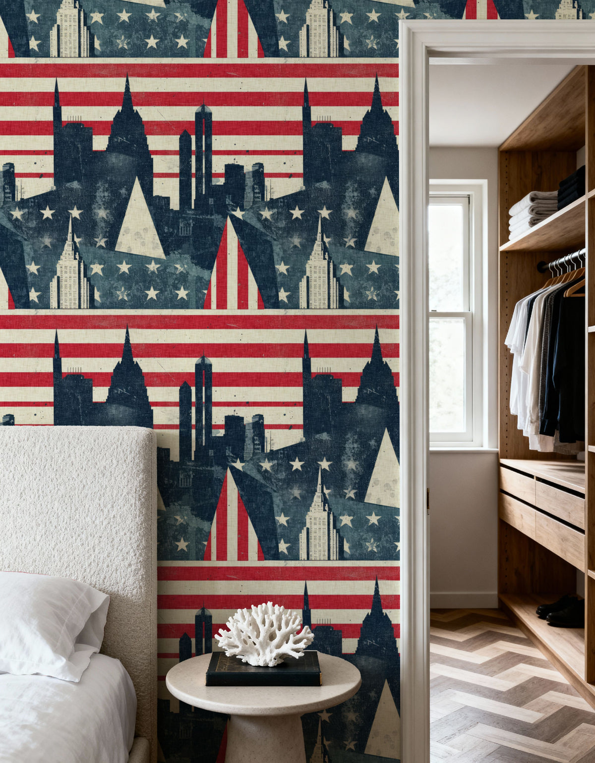Stars & Stripes Manhattan Mural Wallpaper - room preview 05