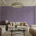 Mottled Linen Effect, Grape Mural Wallpaper - room preview 05