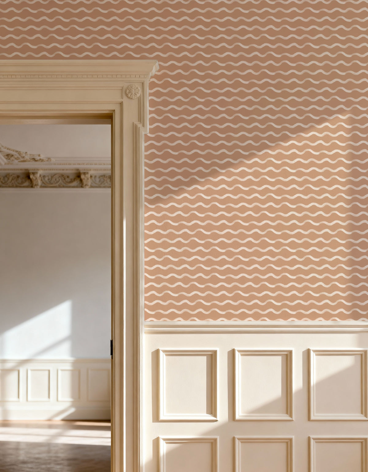 Wavy Lines Mural Wallpaper - room preview 05