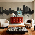 Lexington Kentucky Skyline Concrete Mural Wallpaper - room preview 05