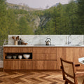 Mountain Bridge Crossing Mural Wallpaper - room preview 05