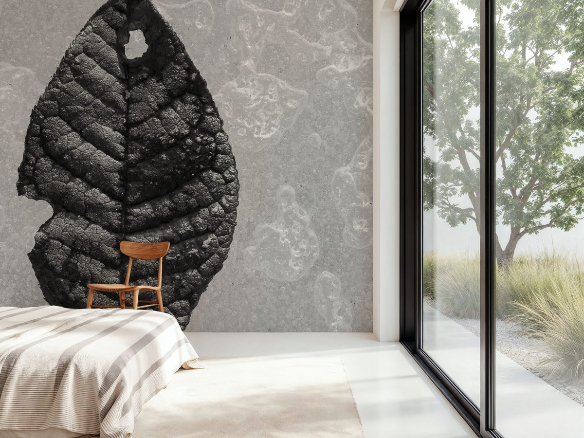 Frozen Leaf Mural Wallpaper - room preview 05