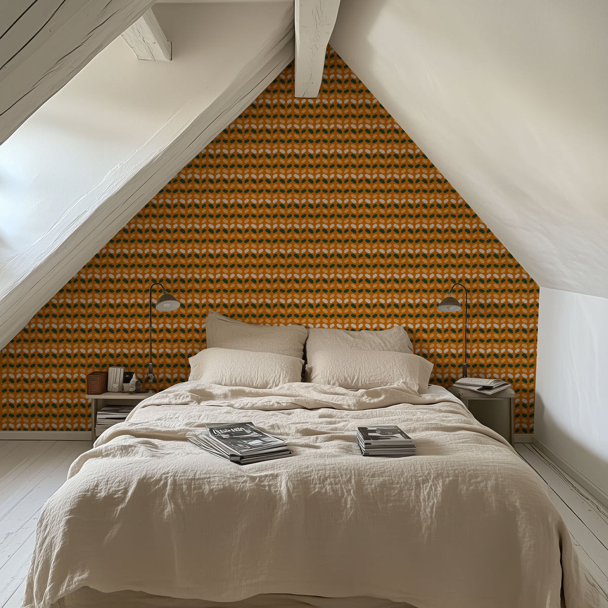 Orange Connection Mural Wallpaper - room preview 05