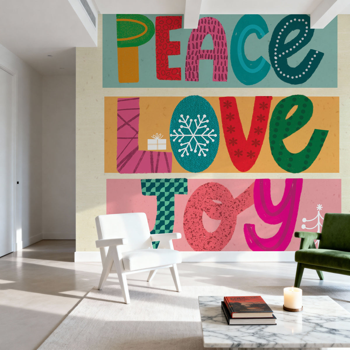 Festive Feelings I Mural Wallpaper - room preview 05