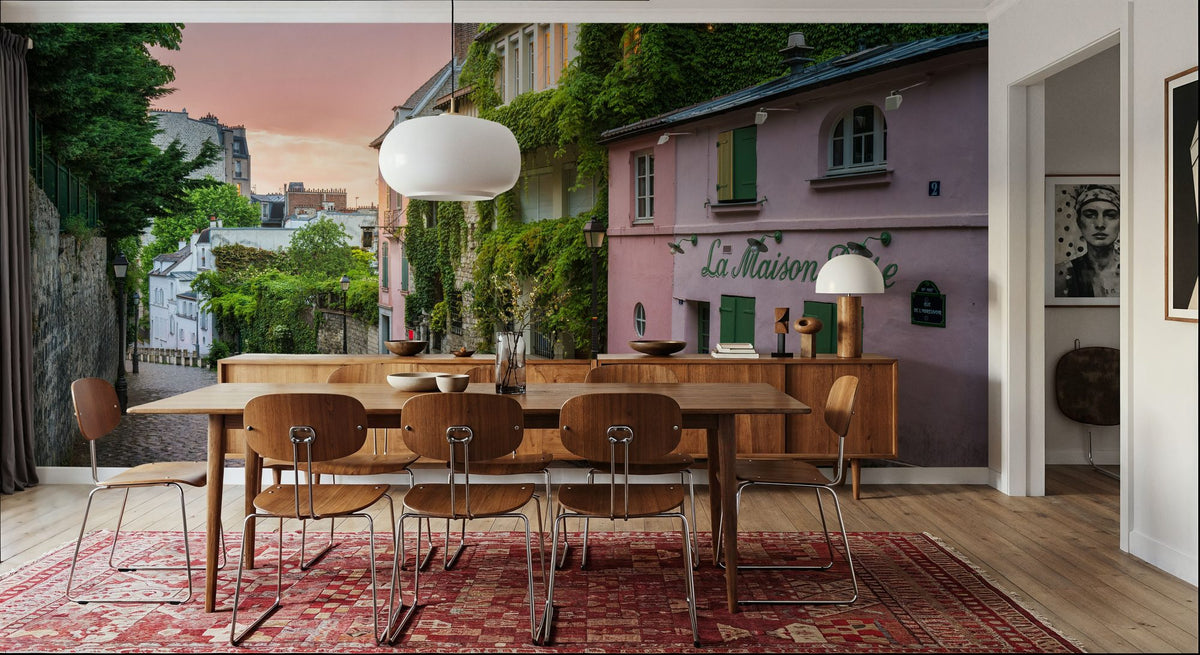 Streets of Montmartre Mural Wallpaper - room preview 05