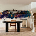 Milton Keynes England Skyline Blue & Bronze Mural Wallpaper - room preview 05