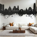 Sofia Bulgaria Skyline Black & White Mural Wallpaper - room preview 05