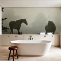 Morning Meadow Horses IV Mural Wallpaper - room preview 05