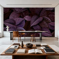 Purple Leaves Mural Wallpaper - room preview 05