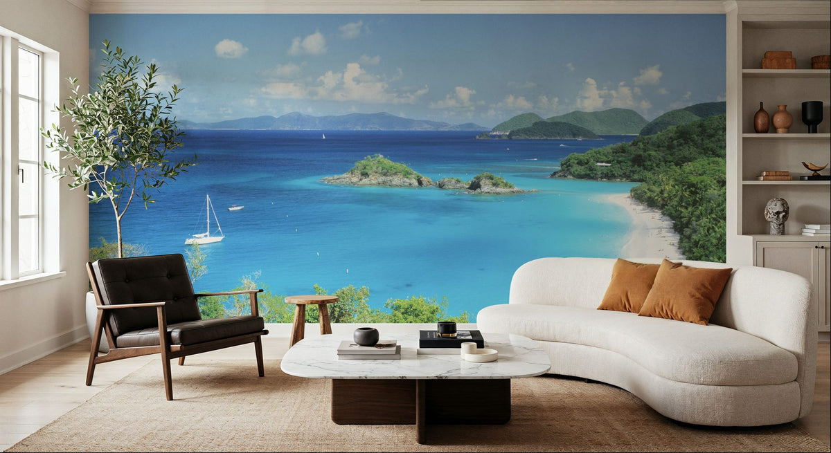 Tropical Paradise Cove Mural Wallpaper - room preview 05