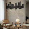 Columbia South Carolina Skyline Concrete Mural Wallpaper - room preview 05