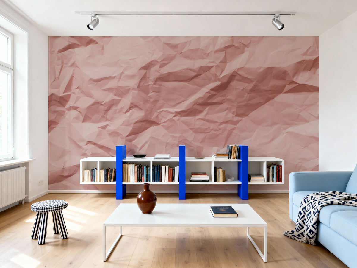 Paper Wrinkles Mural Wallpaper - room preview 05