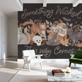 Pumpkins and Paws I Dark Mural Wallpaper - room preview 05