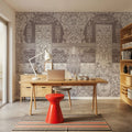 German Renaissance, Dusty Rose Mural Wallpaper - room preview 05