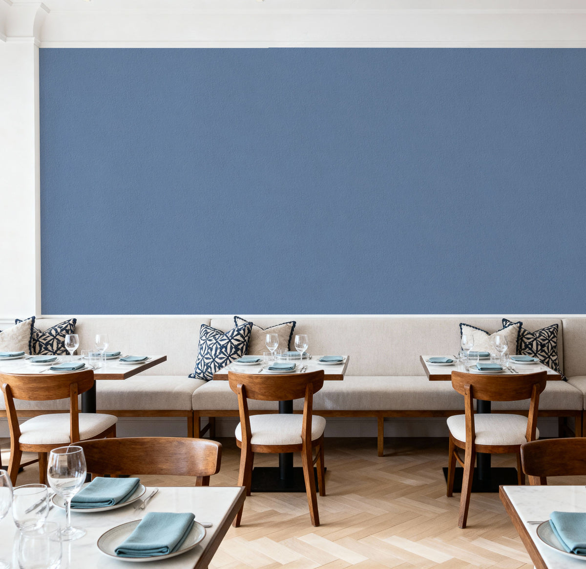 Faux Sand Stucco Finish, Periwinkle Mural Wallpaper - room preview 05