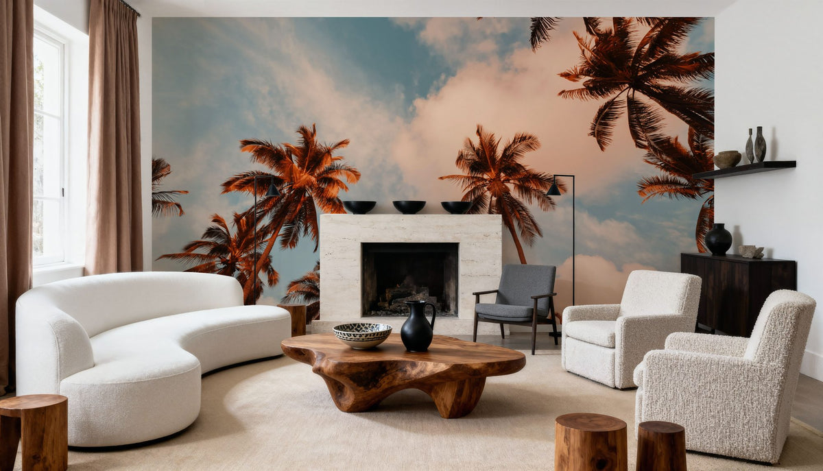 Golden Hour Palms Mural Wallpaper - room preview 05