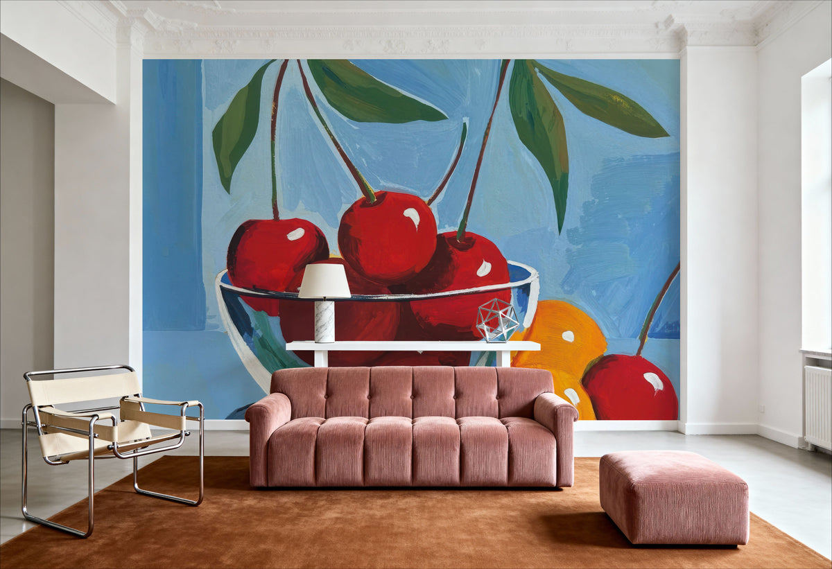 Bowl of Cherries Mural Wallpaper - room preview 05