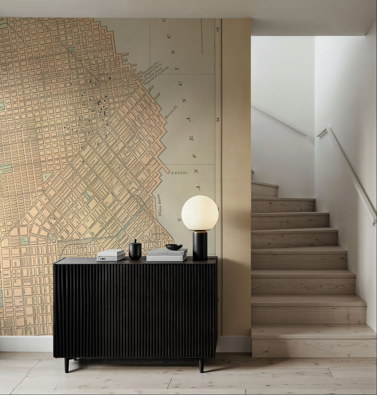 San Francisco Map Mural Wallpaper - room preview 05