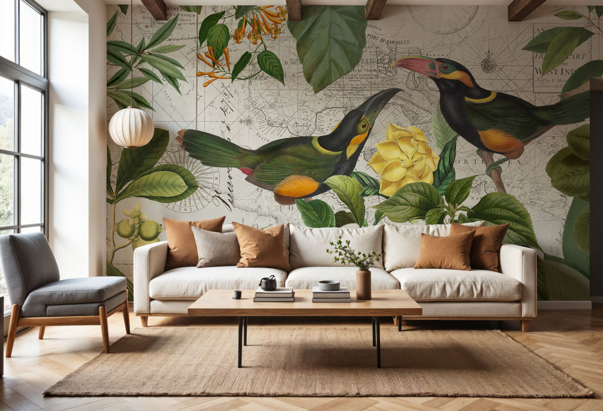Parrots Nostalgic Journey II Mural Wallpaper - room preview 05