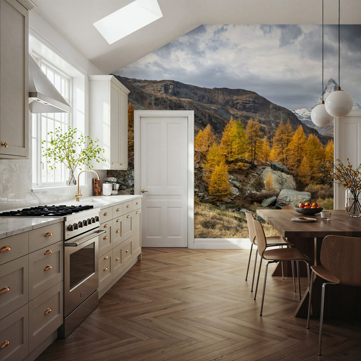 Matterhorn Fall Mural Wallpaper - room preview 05