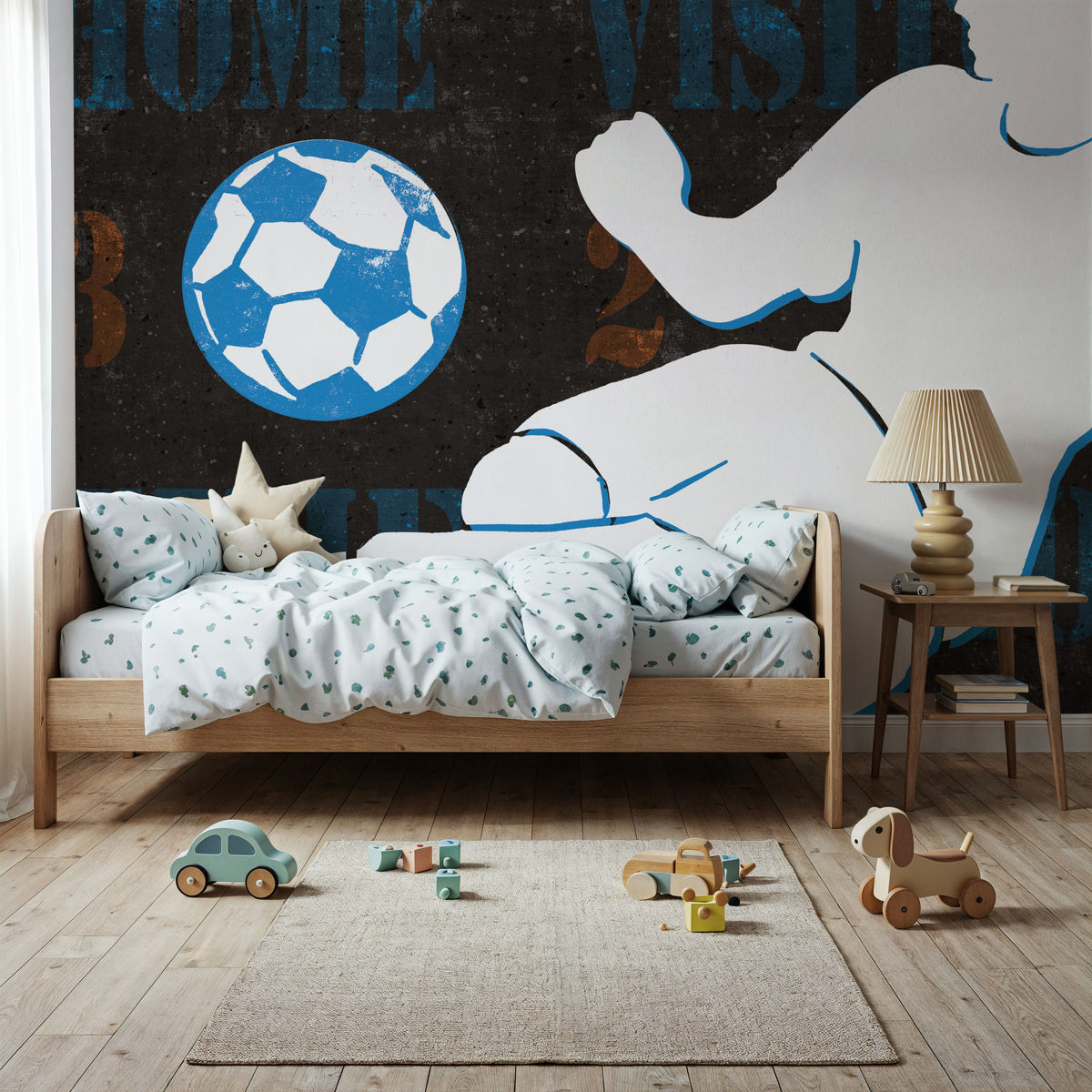 Womens Scoreboard Soccer Mural Wallpaper - room preview 05